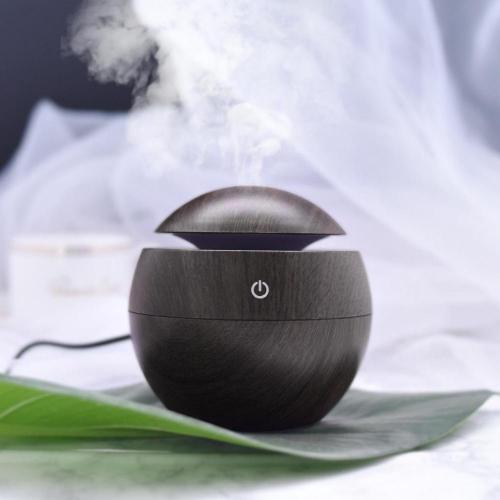 130ML Mini Portable USB Wood Grain Aromatherapy Humidifier