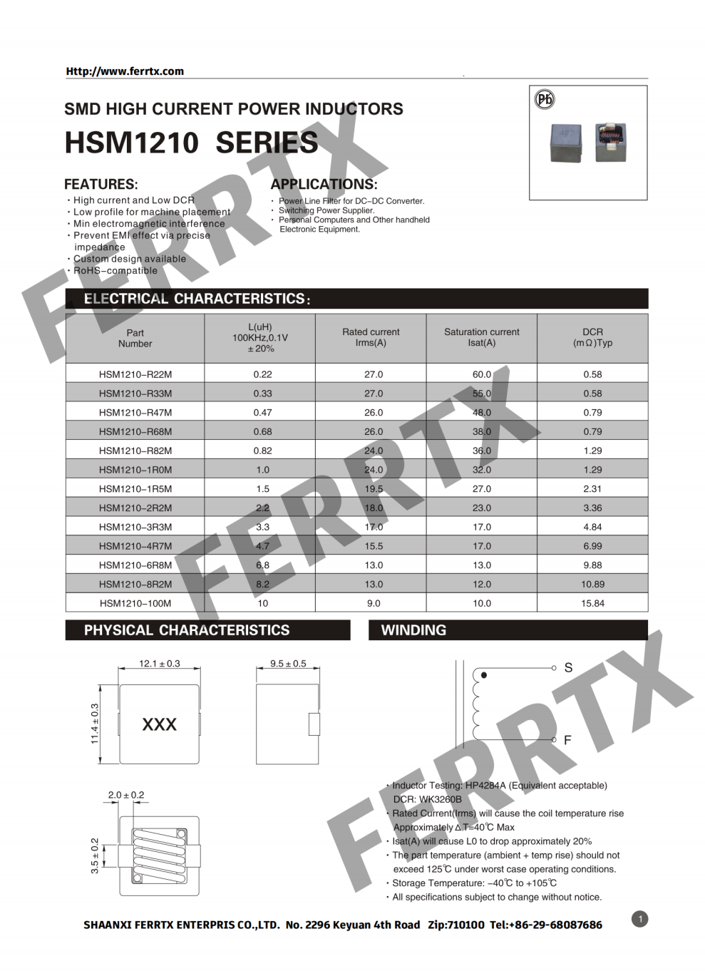 Shielded Inductor HSM