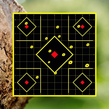 12x12 Inch Reactive Shooting Target Stickers - Self-Adhesive Splatter Targets