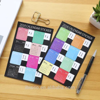 2019-2020 Laminated Reusable sticker Calendar
