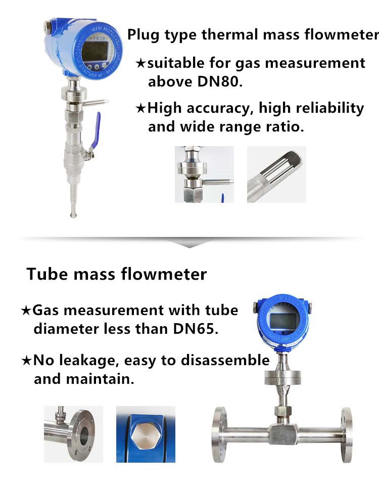 Misuratore di massa del gas termico Thermal gas mass flowmeter