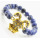 Sodalite Gemstone Bracelet with Diamante alloy rabbit Piece