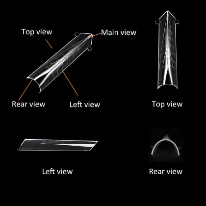 Gelsky Plastic Edge Nail Form for Dual Form Nail Art