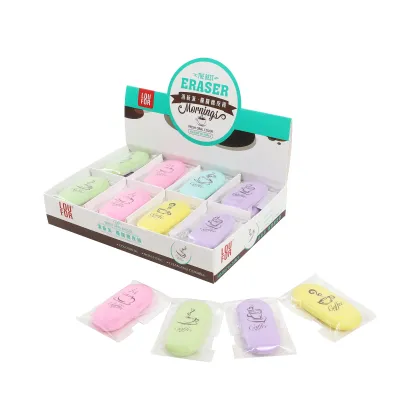 Oval Shaped Cartoon Soap Eraser for Kids
