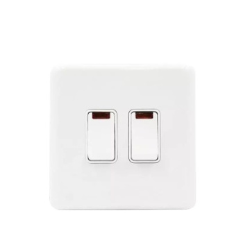 2Gang 20A Double Pole Switch With Neon switch