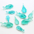 Alla moda Clear Blue Resin Fish Kawaii Cabochon Resin Beads Fatti a mano Decorativi Craft Charms Decorazione del telefono Ornamento fai da te