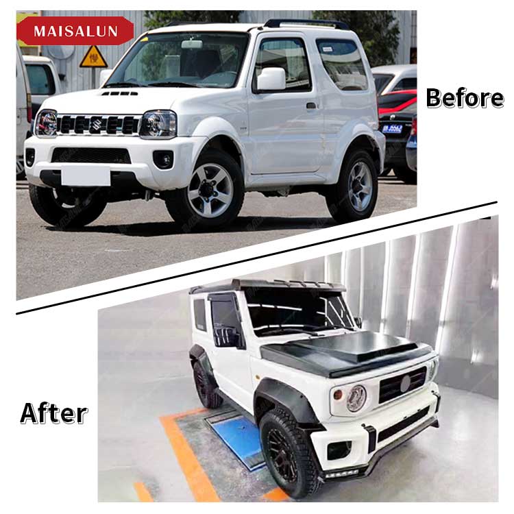 Lb Wide Body Kit Upgrade For Suzuki Jimny - Front Bumper, Hood, Engine ...