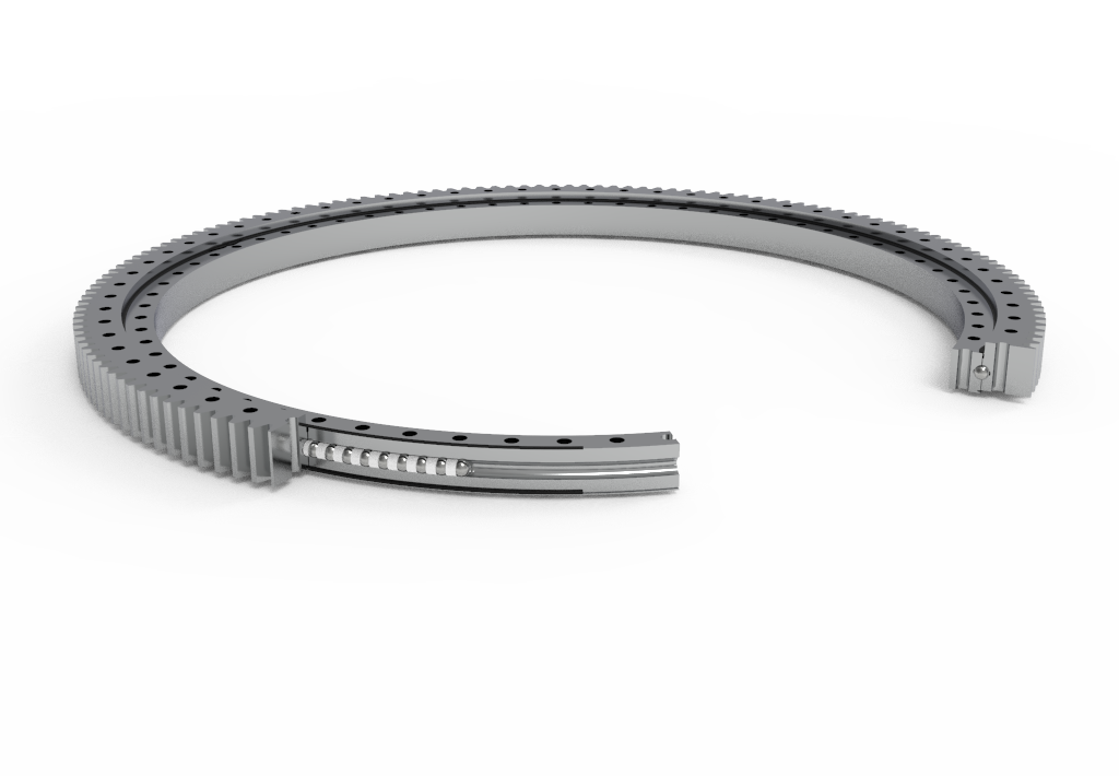 بلبرینگ تماس چهار نقطه ای برای چرخاندن حلقه با چرخ دنده خارجی