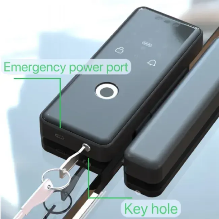 Smart Tuya Lessless клавиатура отпечатка отпечатка пальцев стеклянной дверной замок