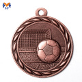 Medaglie di calcio in metallo in bronzo d'argento in oro sportivo