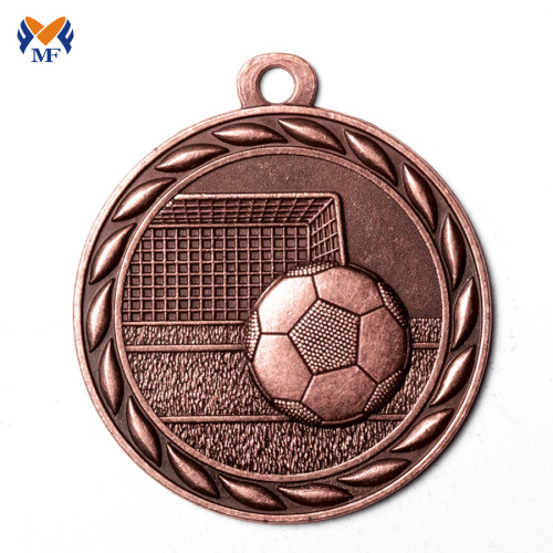 Sports Engraving Gold Silver Bronze Metal Soccer Medals