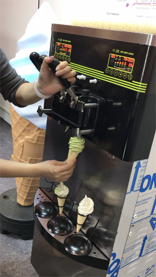 Double Cooling System Gear Pump Sundae Keep Fresh Frozen Yogurt Machine  Soft Ice Cream Machine - China Soft Ice Cream Machine, Ice Cream Machine