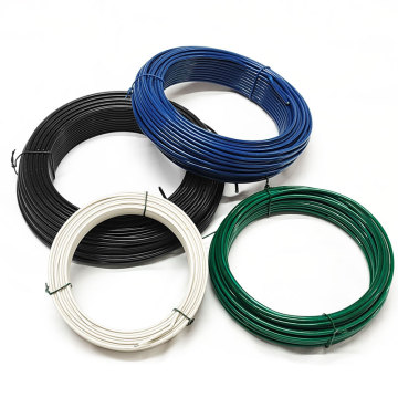 1kg Coil of PVC Coated Tie Wire in Green, Blue, and Black for Clothesline Use
