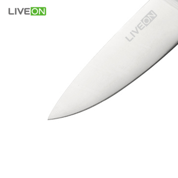 Coltello da cucina con manico in legno Pakkawood seghettato