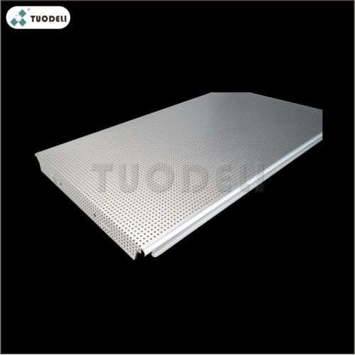 Système de plafond linéaire résistant au vent en forme de C en aluminium