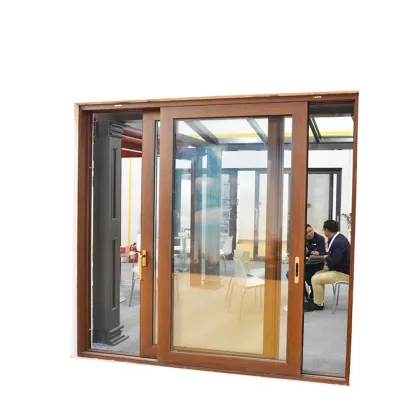 Wood grain aluminum profiles for windows and doors