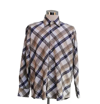Checked Shirts Long Sleeves button closing
