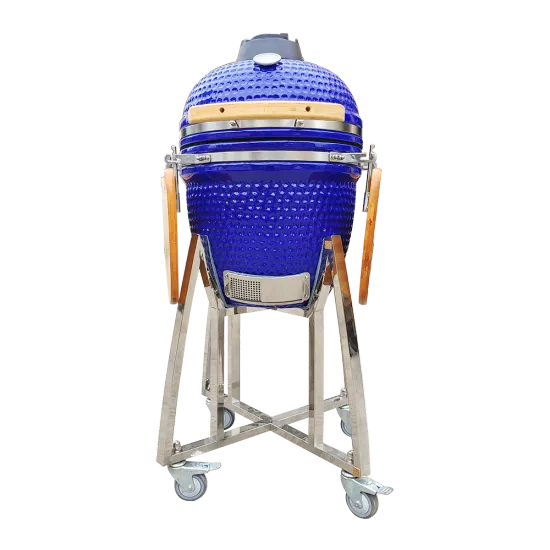 High-Quality 18-Inch Kamado BBQ Grill for Outdoor Pizza Cooking and Smoking with Electronic Ignition