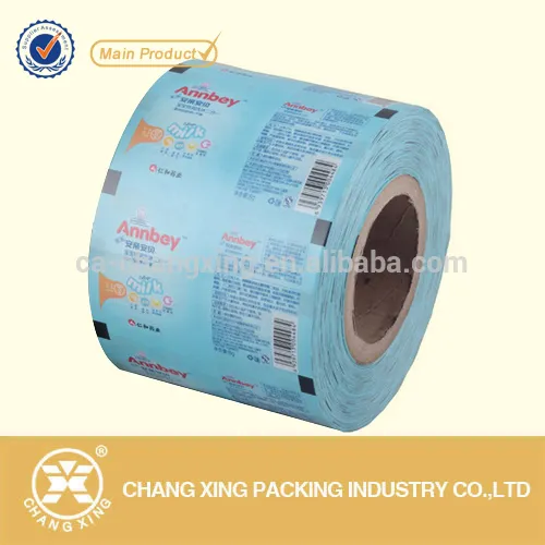 Printed Laminated Aluminium Foil Roll Film Flexible Sachet Packaging Film For Packing Body Lotion Cream