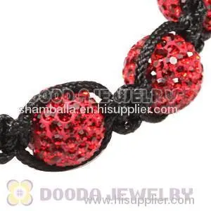 Fashion Tresor Paris Bead Bracelet With Red Pave Crystal Bead And Hematite 