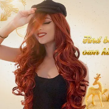 DTL Copper Red Fox Red Body Wave Synthetic High Temperature Fiber Silky Ladies Synthetic Wig Heat Resistant Synthetic Hair Wigs