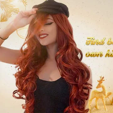 DTL Copper Red Fox Red Body Wave Synthetic High Temperature Fiber Silky Ladies Synthetic Wig Heat Resistant Synthetic Hair Wigs