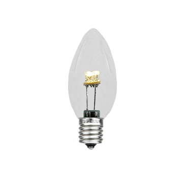 E12 C9 LED di decorazione natalizia a LED luce notturna, lampadina di sostituzione delle vacanze da 120 V 3W