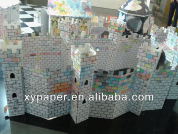 Paper toy folding playhouse