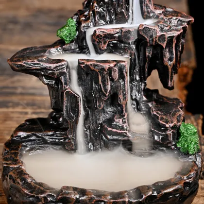 Indoor Agarwood Sandalwood Incense Burner with Waterfall Design