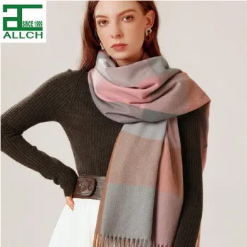 2023 New Arrival: ALLCH Women's Striped Plaid Cashmere Shawl - Elegant Autumn-Winter Fashion Scarf