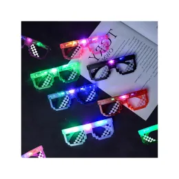 Fashion-Forward Pixel LED Glasses with RGB Glow