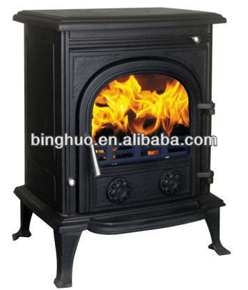 cast iron wood burner water heating stove