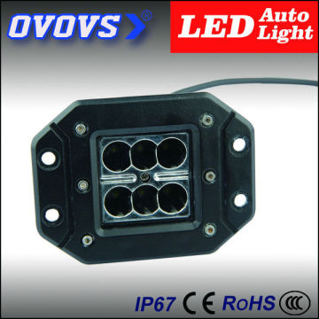 OVOVS 4x4 auto part square 18w led spotlight for car and vehicle