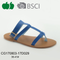 Lady New Fashion Outdoor Pu Flat Slipper