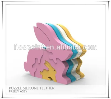 Food Level Animal Rabbit Giraffe Baby Teether Silicone