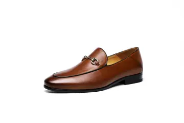 Mens driving shoe buckle slipper