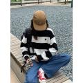 Women Harajuku Oversized Stripe Sweatshirt