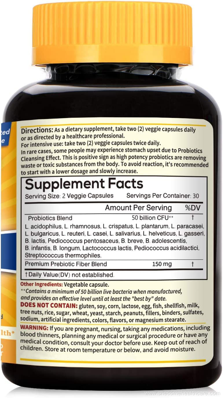 Probiotics 50 Billion CFU 20 Strains Probiotics Capsules