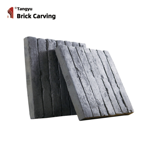 Linear Brick Carving imitation old gray brick sliced floor tiles Supplier