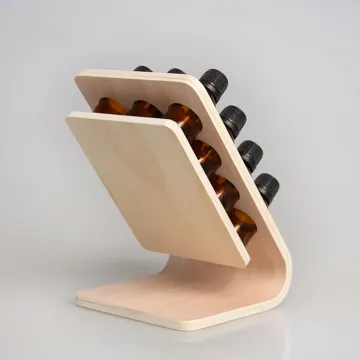Wooden Oil Bottle Display Stand for Nail Polish and Perfume Storage