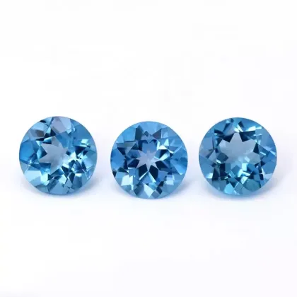Swiss Blue Topaz Round Cut Diamond crafts