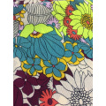 Flower Design Polyester Bubble Crepe Printing Fabric