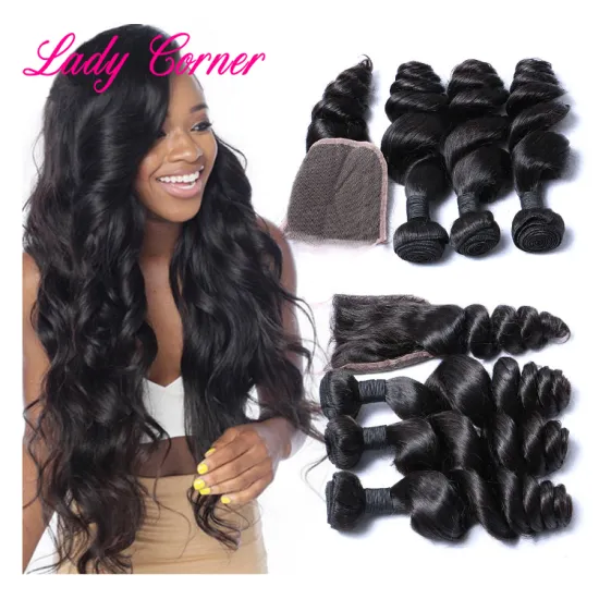 No chemical processed loose wave virgin hair wholesale 9a grade