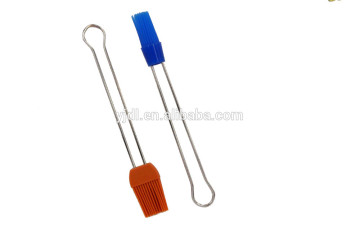 blue silicone brush with stainless steel handle