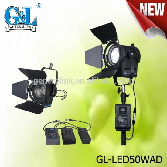 Global debut battery operated LED video fresnel spot light GL-LED50WAD