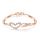 Fille ange aile cristal coeur vogue Bracelet alliage