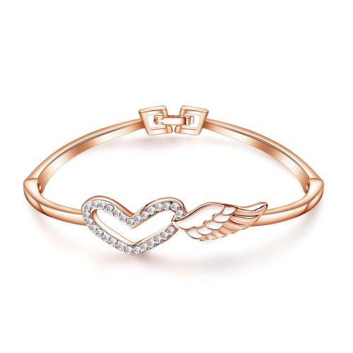 Girl angel wing crystal heart vogue Bracelet alloy