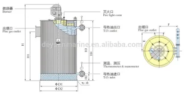 QXC-type oil-fired vertical thermal fluid heater with high quality