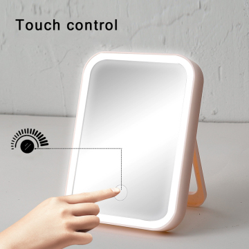 Portable Luxury LED Makeup Mirror - Square Professional Rechargeable Travel Compact