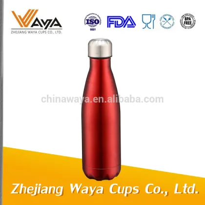 RED keep colder vacuum insulated cola bottle